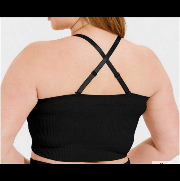 Torrid Unlined Seamless Rib Bandeau - Picture 2 of 3